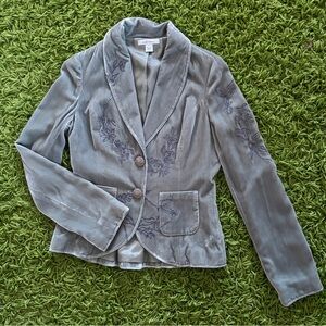 Embroidered Sage Green Women's Jacket